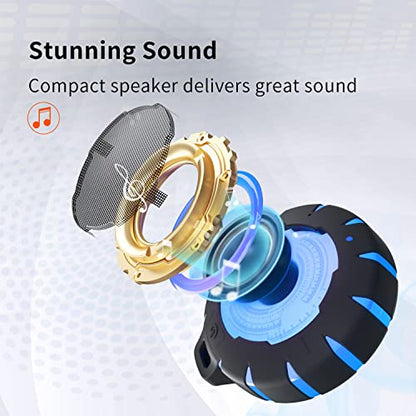HEYSONG Waterproof Bluetooth Speaker, IPX7 Small Shower Speaker, Lightweight Portable Speakers for Travel, Pool, Beach, Biking, Kayak