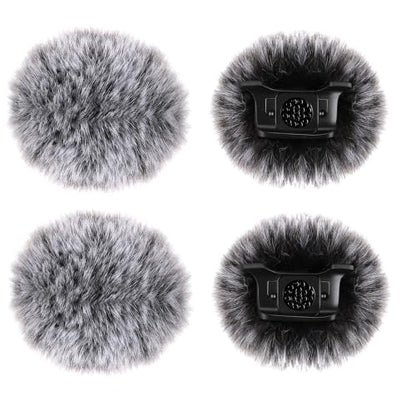 Microphone Windscreen for DJI MIC MINI (2024) Wireless Microphone Furry Wind Muff Accessories (4 Packs-Grey) - color: gray-4pcs
