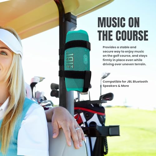 Portable Speaker Mount Strap Holder - Compatible for JBL Bluetooth Speaker Flip Charge Series Heavy Duty Anti-Slip Design for Golf Cart, Bike, ATV, UTV, Motorcycle