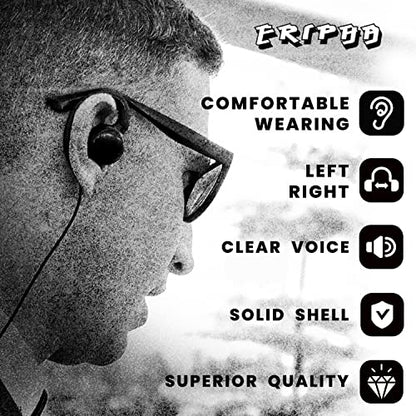Noise-Reducing PTT Surveillance Earpiece for Motorola 2-Pin Radios | Compatible with CP200D/CP200/CP100D/R2, CLS1110/1410, BPR40/50DX & RMU2040 Walkie Talkie, 2-Pack - style: 2 Packs