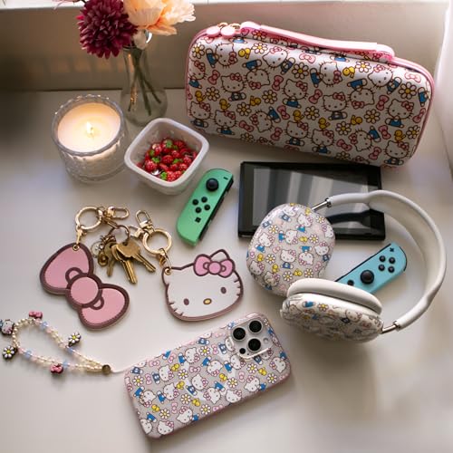 Sonix x Sanrio Protective Case for AirPods Max 2 & 1 | Stylish Hard Shell Ear Cup Covers | Hello Kitty Pink Bows - color: Hello Kitty Pink Bows