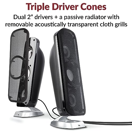 Cyber Acoustics CA-3908 2.1 Speaker System, 92W, Subwoofer