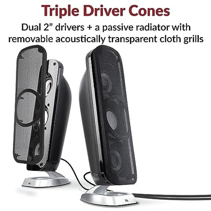 Cyber Acoustics CA-3908 2.1 Speaker System, 92W, Subwoofer