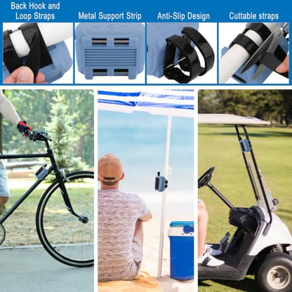 Silicone Case Cover for JBL Go 5 Portable Speaker (Pink Blue) | Travel Carrying Protective Pouch with Attach Straps for Bike Golf Cart Scooter - color: Pink Blue