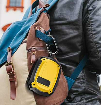 Compatible with Beats Studio Buds/Buds+ Case Cover 2021/2023, [Secure Lock] Cool Beats Studio Buds Plus Protective Shell Men Women with Keychain for New Beats Studio Ear Buds Case Yellow[CASE ONLY] - color: Black/Yellow