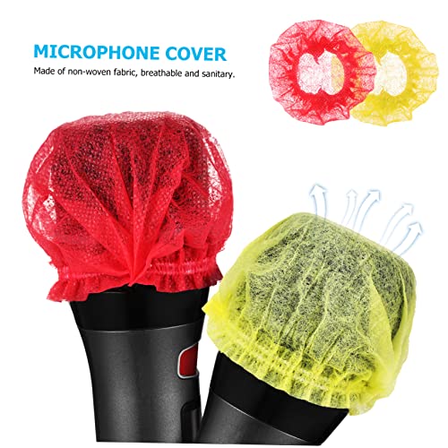 BESPORTBLE 100Pcs Disposable Non Woven Microphone Covers for Ktv Events Odor Windproof Mic Shield Protection Breathable Portable Design for Clean Singing