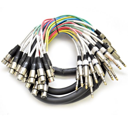 Seismic Audio - SAXT-16x10F - 16 Channel 10' XLR Female to 1/4" TRS Snake Cable - size: 10 Foot - 16 Channel