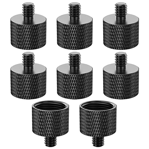 Mic Stand Adapter 5/8 female to 1/4 male Screw Adapter Mic Thread Screw for Microphone Stand Mic Mount 8 Piece by Rigych - color: 5/8 - 1/4