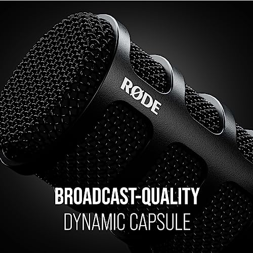 RØDE PodMic USB Versatile Dynamic Broadcast Microphone With XLR and USB Connectivity for Podcasting, Streaming, Gaming, Music-Making and Content Creation (Black) - color: PodMic USB Black