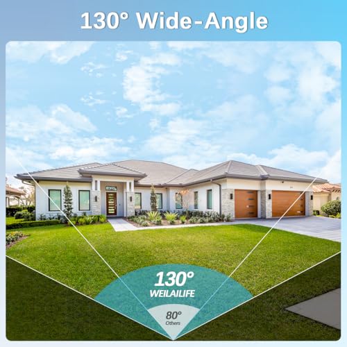Outdoor Wireless Security Camera System, WiFi Surveillance System | 130° Wide View, 2-Way Audio, 90ft Night Vision, Motion Detection, No Monthly Fee, Remote Control Included - size: 8-Cams 3TB HDD