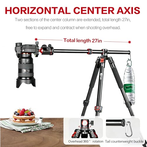 FreeSea MT-339 72" Camera Tripod with Detachable Monopod | 360° Ball Head & Quick Release Plate, Aluminum Alloy, 15KG Load Capacity, for DSLR & Video Camera, with Storage Bag