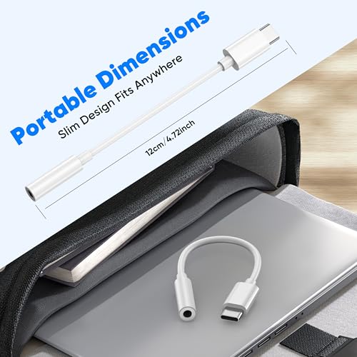 5 Pack USB C to 3.5mm Headphone Jack Adapter for iPhone 17/16/15 Pro/Max, Samsung Galaxy S25/S24/S23 Ultra, iPad Pro, MacBook ect - color: 5 Pack