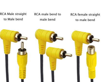 RCA Audio Cable Gold-Plated Elbow RCA line Lotus Male and Male Extension Lotus AV Video Cable Projector Cable Audio Cable (15cm 2PCS) - color: 15cm RCA male bend to male bend 2PCS