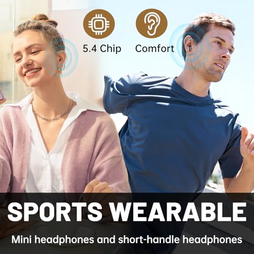 2-in-1 Mini Invisible Sleep Bluetooth Earbuds,Small Wireless Sleep Headphones for Side Sleepers,Bluetooth 5.4 Bass Stereo Sound Over-Ear Earbuds,Bluetooth Earbuds for Laptop/Phones/Sports (Black) - color: Black