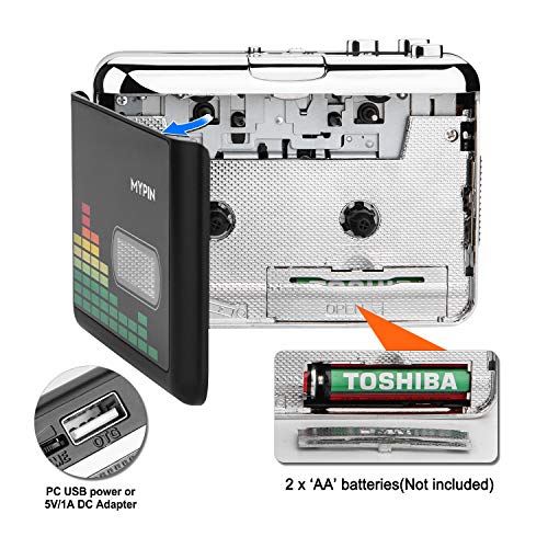 USB Cassette to MP3 Converter, Portable Cassette Tape Player No PC Required