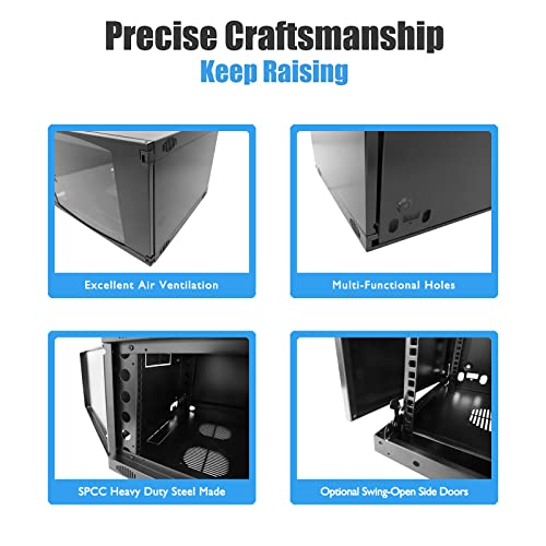 22U Wall Mount Network Server Cabinet Rack Enclosure Ventilated Door Lock 600mm Deep (22U)