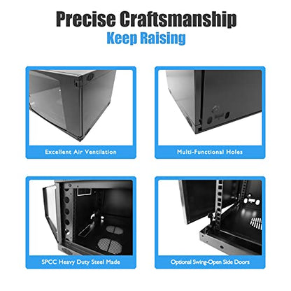 22U Wall Mount Network Server Cabinet Rack Enclosure Ventilated Door Lock 600mm Deep (22U)