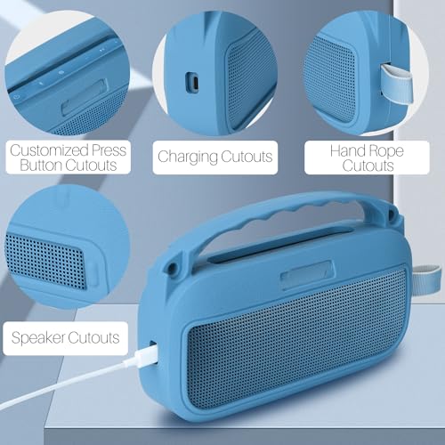 Lebakort 2nd Gen Silicone Cover Compatible with Bose SoundLink Flex 2nd Gen/Bose SoundLink Flex Portable Speaker (Blue Dusk Cover) - color: Blue Dusk Cover