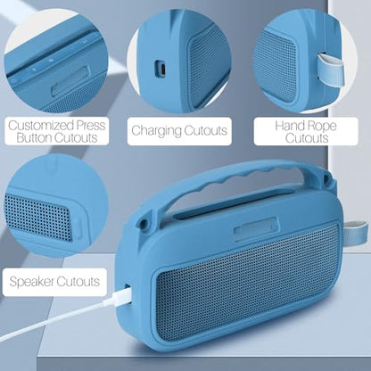 Lebakort 2nd Gen Silicone Cover Compatible with Bose SoundLink Flex 2nd Gen/Bose SoundLink Flex Portable Speaker (Blue Dusk Cover) - color: Blue Dusk Cover