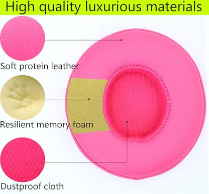 Replacement Ear Pads Compatible with Beats Solo 3 Wireless Rose red - color: Rose red