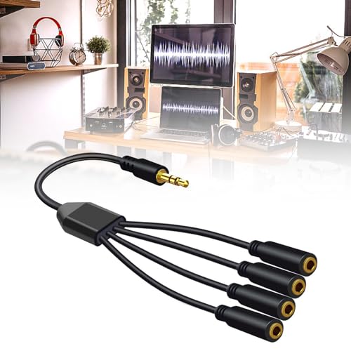 3.5mm Earphone Splitter Cable 1 to 6/5/4/3 Port Aux Cable Headphones AUX Adapters Cord for Phones Headsets Speaker