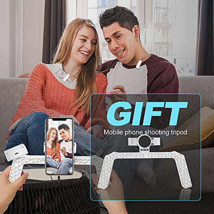 LENSGO 318C II 2.4GHz Dual Clip on Wireless Lavalier Microphone for DSLR/SLR Camera Camcorder iPhone Android Rechargeable Lapel Mic for Video Recording Interview TikTok YouTube Live Streaming -B