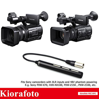 Kiorafoto Camera Camcorder Microphone for Sony HXR-NX30, HXR-NX70, HXR-NX5, DSR-PD170, HVR-A1, HDR-AX2000, Replaces ECM-XM1