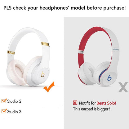 Replacement Ear Pads for Studio 2 & 3 Headphones Ear Cushions Headset Earpads Ear Cups Cover with Soft Protein Leather(Studio 3-Rose Gold) - color: Studio 3-Rose Gold
