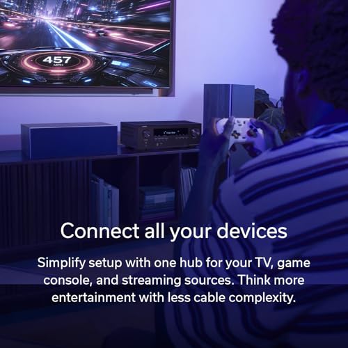 Denon AVR-S980H 7.2-Channel Receiver, Bluetooth, Wi-Fi & HEOS | HEOS Multi-Room Streaming, Dolby Atmos & DTS:X, 90WPC, 8K/60Hz & 4K/120Hz Video Support, HDMI eARC, Amplifier for Home Audio - style: AVR-S980H