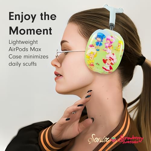 Sonix Protective Case for AirPods Max Headphones - Stylish TPU Hard Shell Ear Cup Covers | Strawberry Shortcake Berry Besties Rainbow - color: Strawberry Shortcake Berry Besties Rainbow