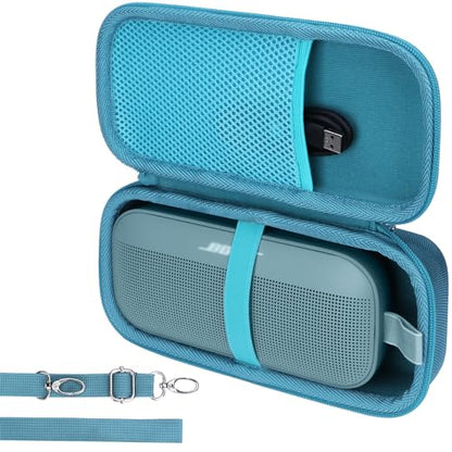 Lebakort Hard Case Compatible with Bose SoundLink Flex 2nd Gen/Bose SoundLink Flex Portable Speaker, Stone Blue Case - color: Stone Blue Case