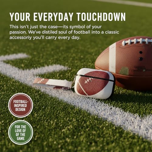 Football Case for Apple AirPods Pro 3, Fits 2025 Charging Case A3122, Cute PU Leather Cover with Keychain, Brown - color: (Russian-05), size: Compatible with Airpods Pro 3(Model A2700/A2931)