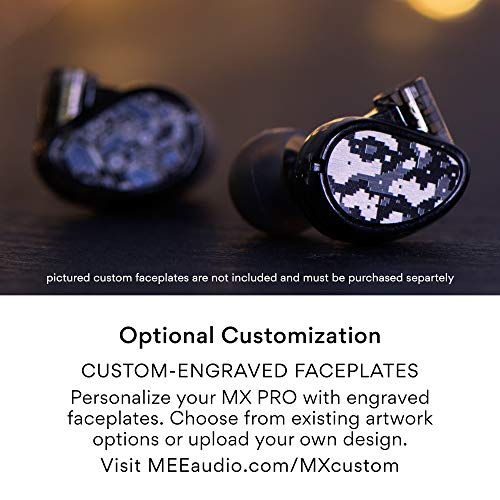MEE audio Professional MX4 PRO Quad-Driver Hybrid Musicians In Ear Monitor Headphones with High-Resolution Reference Sound; Noise Isolating Earbuds Earphones with Detachable Cables, Black - color: Black, size: MX4 PRO