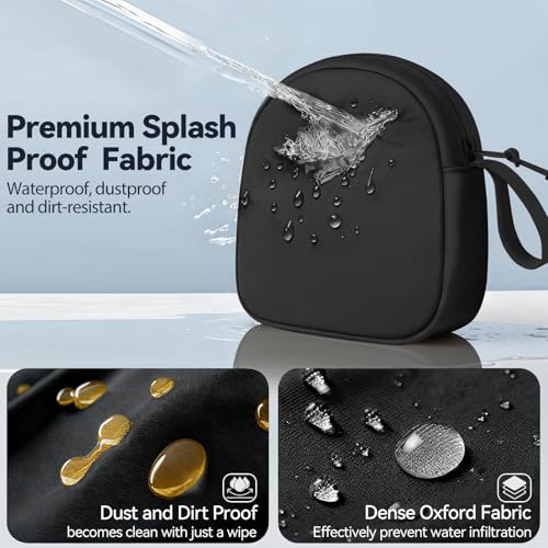 Inesore Soft Headphone Case Headset Carrying Storage Bag Pouch,Black - color: A-Black