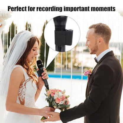 YOUSHARES Handheld Microphone Elastic Sleeve, Compatible with Attach DJI Mic 2 Wireless on Handheld Mic (Shure SM58, Behringer XM8500) for Clearer Audio for Weddings,Toasts,Interviews,DJ Hosting(2pcs)