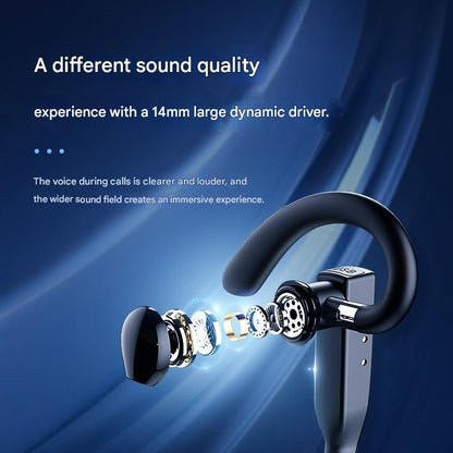 Bluetooth 5.3 Single‑Ear Headset with ENC Microphone & IPX7 Waterproof – 50 Hour Battery (8 h + Charging Case), Hands‑Free Wireless Earpiece for Driving, Office & PC