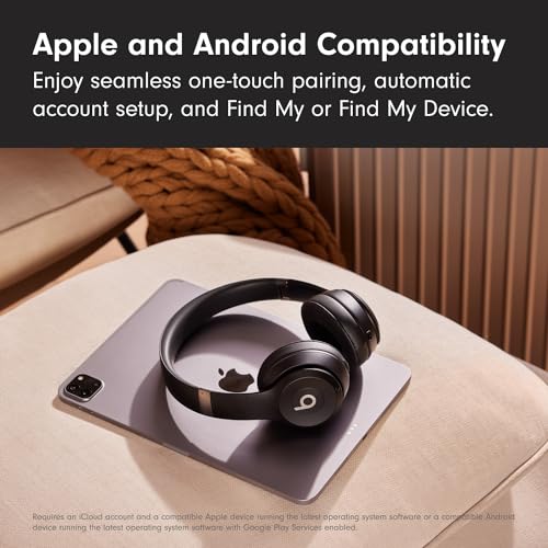Beats Solo 4 - Wireless On-Ear Bluetooth Headphones, Up to 50-Hour Battery Life, Ultra-Lightweight Comfort, Powerful and Balanced Sound, Apple & Android Compatible - Matte Black - color: Matte Black, style: Standalone