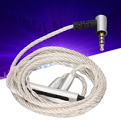 Earphone Wired Replacement Upgrade Cable,Silver Plated Copper 184 Core Headphone Upgrade Cable,Suitable for MMCX Interface Headphones SE846 SE535