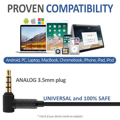 LUDOS NOVA Wired Earbuds in-Ear Headphones, 5 Year Warranty, Earphones with Microphone, 3.5mm Plug-in Ear Buds Calls Compatible with iPhone, Laptop, Computer, School Students, Kids, Women, Small Ears