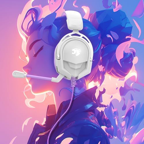 IMYB A88 Gaming Headset with Mic for Ps5, Pc, Xbox One Series X/s, Ps4, Switch, Stereo Wired Noise Cancelling Headphones with Microphone for Computer, Laptop, Mac, Nintendo, Games (Purple) - color: Purple