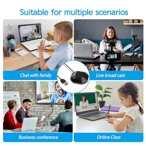Conference USB Microphone No Speaker,Desktop Computer Mic, Noise-Canceling Technology, Plug & Play, Compatible with Windows & MacOS - style: Classic