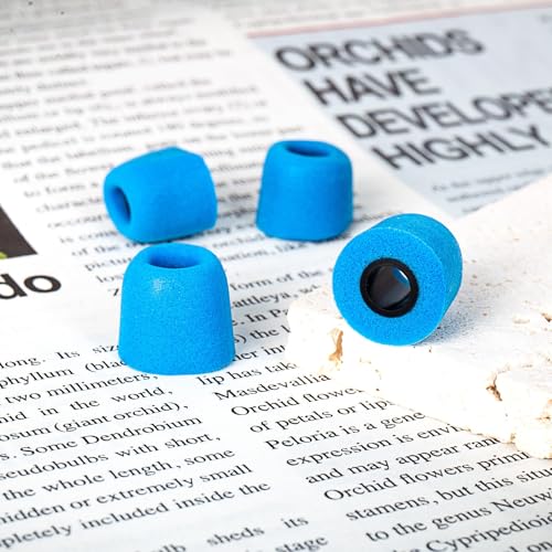4 Pairs/8 PCS Foam Earbud Tips, KZ ZS10 PRO Replacement Memory Foam IEM Tips, Soft in Ear Monitor Eartips for 5mm-6.5mm Headphones, ZS10 PRO X, ZSN PRO X, EDX PRO, CCZ Melody, ZS12 PRO X (Medium)