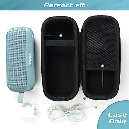 Hard Travel Speaker Case for Bose SoundLink Flex Speaker,For Anker Soundcore Motion 300 Wireless Hi-Res Portable Speaker,Waterproof and Drop-Proof, Box Only (Black)…
