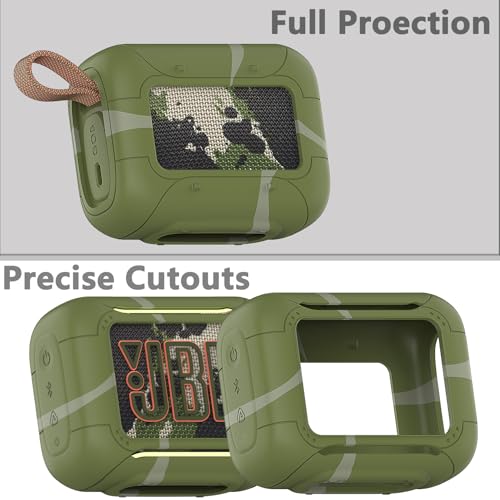 Silicone Cover and Hard Carrying Case for JBL Go 5 Bluetooth Speaker | Protective Cases for Go 5 Speaker Accessories, Scratch-Resistant and Drop-Proof Cover (Squad) - color: Squad