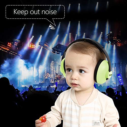 BBTKCARE Baby Ear Protection Noise Cancelling HeadPhones for Babies for 3 Months to 3 Years (Green) - color: Green