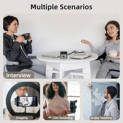 Mini Wireless Microphone for iPhone and Android Content Creator Mic | USB C Lavalier, Charging Case, 21H Battery, Noise Canceling, Video Recording