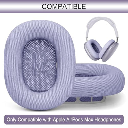 GEVO Upgraded Ear Cushions Replacement Earpads for AirPods Max 1 & 2 Headphones, Protein Leather Ear Pads Ear Covers Cups with Memory Foam and Magnet for AirPods Max 1 & 2 (Purple) - color: Purple