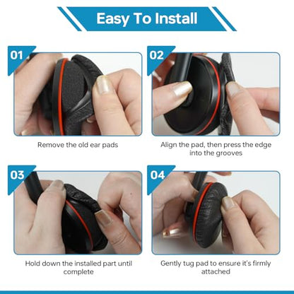 Ear Pads for Poly Headset, Replacement Ear Cushion Cover for Plantronics Blackwire 3320 3325 C310 C320 C3210 C3220 C3225, Cushions Ear Pads Cover for Jabra PRO 920 930 935 9450 9460 (2 PCs)