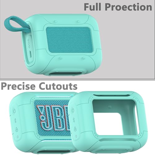 Silicone Cover and Hard Carrying Case for JBL Go 5 Bluetooth Speaker | Protective Cases for Go 5 Speaker Accessories, Scratch-Resistant and Drop-Proof Cover (Teal) - color: Teal
