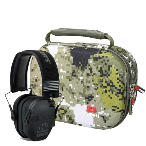 FBLFOBELI Hard Case for Walker's Razor Slim/Howard Leight Shooting Ear Protection Electronic Shooting Muffs Earmuff - color: Camouflage